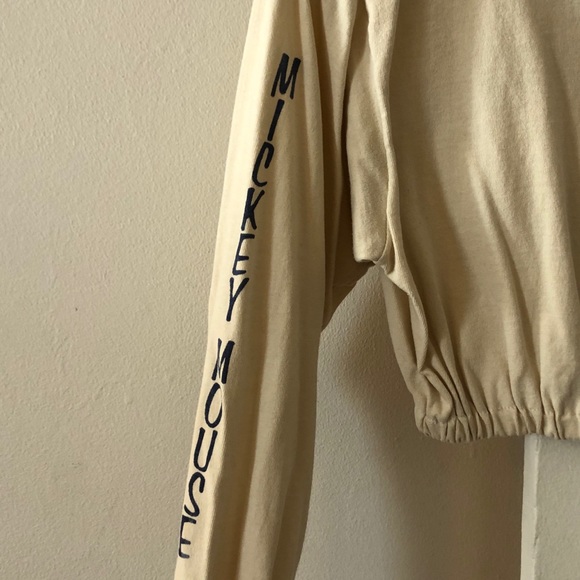 VINTAGE Mickey Mouse Disneyland Crop Top - Picture 7 of 8